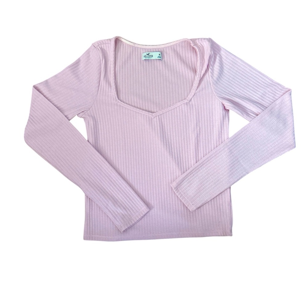 Hollister Baby Pink Ribbed Women's Top